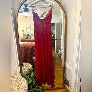 Free People Adella dress- red